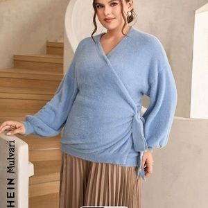 Wrap tie side cardigan/sweater